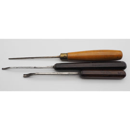 3 Good Profile Early Carving Chisels by Henry Taylor