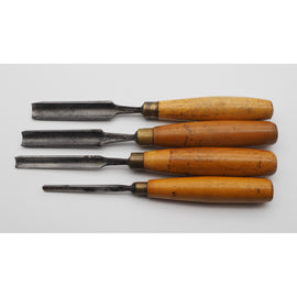 4 Good Boxwood Handled Cabinetmakers Gouges