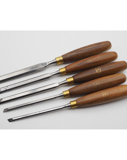 Fine Set of 5 Skew Bevel-Edged Chisels by Crown