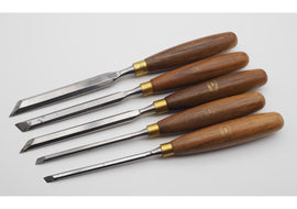 Fine Set of 5 Skew Bevel-Edged Chisels by Crown