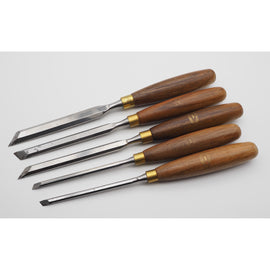 Fine Set of 5 Skew Bevel-Edged Chisels by Crown